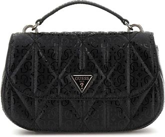 Guess Betula Satchel Zwarte Schoudertas - Dames - Handtassen - Zwart - ONE Size - Tassen