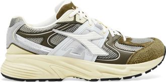 Diadora mesh-panel suede sneakers - Green