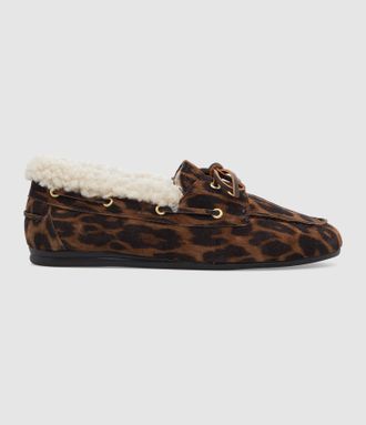 Toral Shoes Mocassins Nahua Winter Gold Tabaco Offwhite