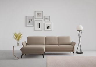 Sit&more Ecksofa »Fashion L-Form« wahlweise mit Kopfteilverstellung und Vorziehsitz, motorisch