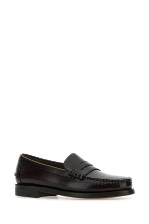 Sebago Mens Chocolate Leather Classic Dan Loafers Brownburgundy Mocassini