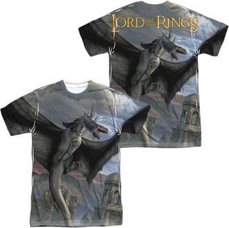 Gildan Lord Of The Rings Fellbeast (Front/Back Print) Short Sleeve Adult Poly Crew Tee / T-Shirt