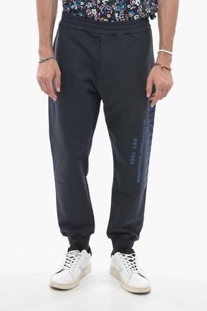 Alexander McQueen Joggers in Cotone Garzato con Logo Stampato Alexander McQueen