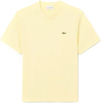 Lacoste Katoenen T-shirt - Heren - T-shirts - Geel - M - Katoen - Tops