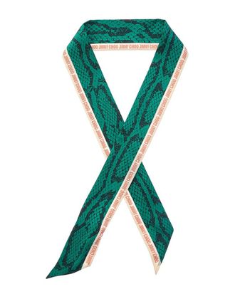 Jimmy Choo London Logo Silk Scarf