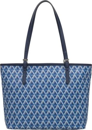 Lancaster Ikon Tote - Dames - Tassen - Blauw - Maat: ONE Size Leer