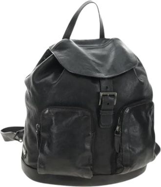 Prada Pre-owned Vintage Rugzak - Dames - Vintage Rugzakken - Zwart - ONE Size - Leer - Vintage