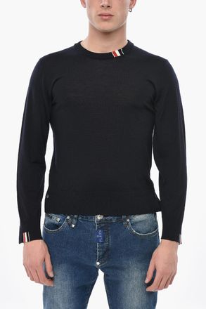 Thom Browne Maglia Girocollo Relaxed Fit in Lana Vergine Thom Browne