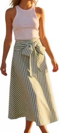 FRNCH The Twist Carmine Skirt In Mint Green