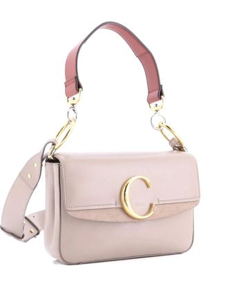 Chlo&eacute; C Double Carry Bag Leather Small crossbody bag - Neutrals