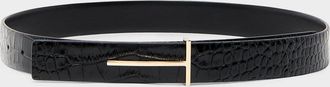 Tom Ford Croc-Effect Leather Belt