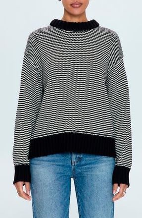 Pistola Denim Jadine Cotton Mock Neck Sweater in Midnight White at Nordstrom Rack, Size X-Small