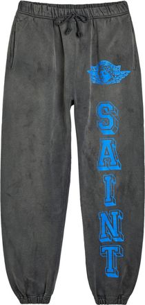 Saint Mxxxxxx Saint Mxxxxxx Angel of Death Printed Cotton Sweatpants - Black - XL