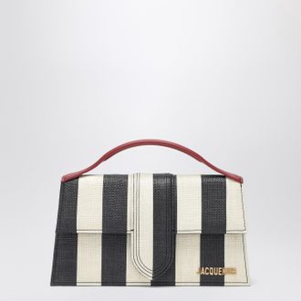 Jacquemus Le Grand Bambino gestreifte Tasche in Schwarz und Elfenbein