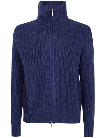 Barba Sweater Full Zip Wool Cashmere Viscose