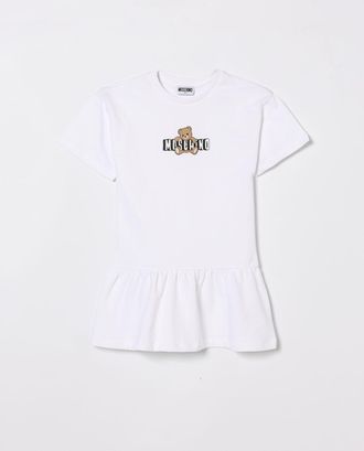 Moschino Abito in cotone con stampa Teddy Moschino