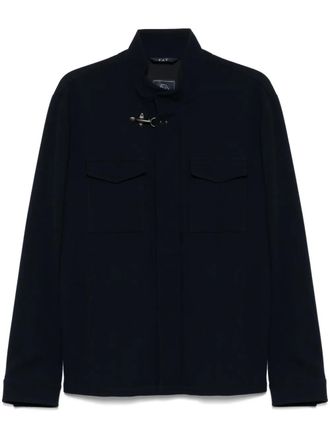 Fay waffle-knit jacket - Blue