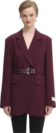 Ganni Future Twill Suiting Blazer - Dames - Blazers - Paars - S - Polyester - Jassen
