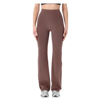 Nike Wide Trousers, female, Brown, Size: XS Zenvy High-Waisted Flared Leggings