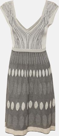 M Missoni Beige/grey Knit Mini Dress
