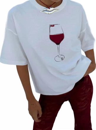 Never Fully Dressed Vino Short Sleeve Top In White