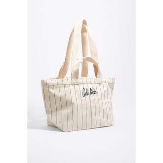 Bimba & Lola Large Off-White Cotton Basket Bag in Off White at Nordstrom