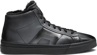 Santoni Double Buckle Sneaker - Heren - Sneakers - Grijs - 43 EU - Leer - Schoenen