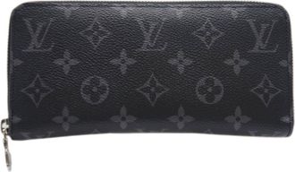 Louis Vuitton Black Gray Long Wallet (Bi-Fold) (Pre-Owned)