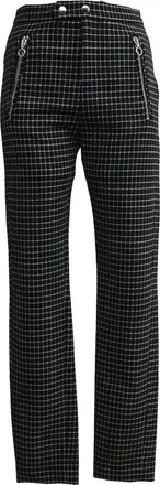 Isabel Marant Check-Print Tweed Trousers in Black Cotton