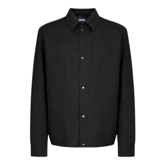 HUGO BOSS P-Carper Coach Wg 261 - Heren - Bomber jackets - Zwart - L - Linnen - Jassen