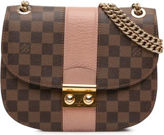 Louis Vuitton 2017 Damier Ebene Cuir Taurillon Wight shoulder bag - Marrone