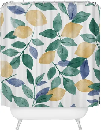 Deny Designs Spring Lemons Shower Curtain in Green at Nordstrom Rack