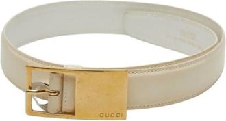 Gucci Pre-owned Belts, female, White, Size: ONE SIZE Pre-owned Vintage Leather Belt