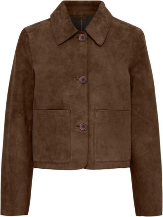 BTF-CPH Btfcph - Dina Leren Jas - Dames - Jassen - Bruin - Maat: XL Leer