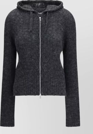 Our Legacy alpaca-blend ribbed zip-up hoodie
