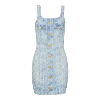 Balmain Mujer, Vestidos, Azul, Talla: L