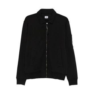 C.P. Company Zip-throughs, male, Black, Size: 2XL Zip-through Sweatshirt