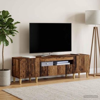 vidaXL Vidaxl Mobile Tv Led Legno Antico Legno Ingegnerizzato