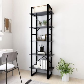 vidaXL Vidaxl - Estanter&iacute;a De 5 Niveles Madera De Ingenier&iacute;a Gris 60x30x175 Cm