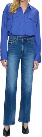 Pistola Denim Cassie Super High Rise Straight Leg Jeans In Palladium