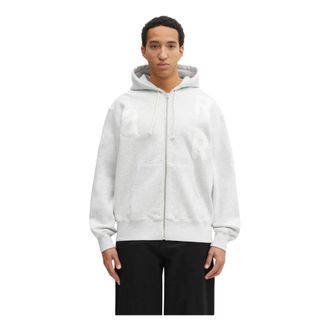 by Parra Word Salad Zip Hooded Sweatshirt - Heren - Sweatshirts & Hoodies - Grijs - Maat: XL Katoen