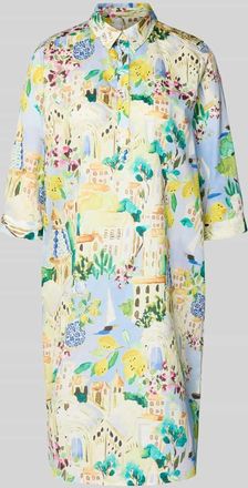 Milano Milano Italy Knielanges Hemdblusenkleid mit kurzer Knopfleiste in Hellblau, Gr&ouml;&szlig;e 44