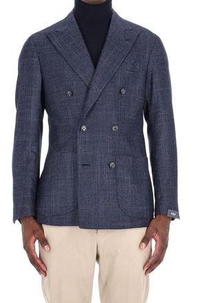 Barba Montecarlo Line Prince of Wales Wool-Silk-Cashmere Jacket