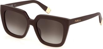 Furla SFU776 06YW Womens Sunglasses Brown Size 53