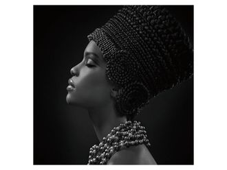 Schubiger M&ouml;bel Digitaldruck auf Glas Sch&ouml;ne Dunkle Frau