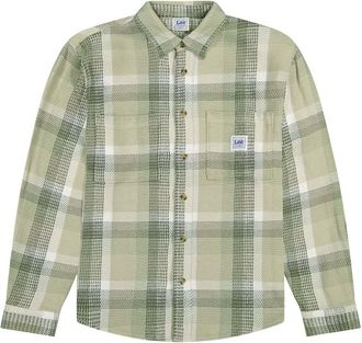 Lee Langarmhemd LEE Lee Langarmhemd Workwear Shirt 2.0, Herren, Gr. M, N-Gr, gr&uuml;n, Obermaterial: 100% Baumwolle CO., Hemden Langarmhemd