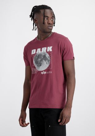 Alpha Industries T-Shirt ALPHA INDUSTRIES Dark Side T-Shirt, Herren, Gr. L, rot (burgundy), Obermaterial: 100% Baumwolle, Shirts T-Shirt