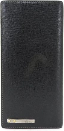Cartier Pre-owned Santos Lange portemonnee (bi-fold) - Heren - Vintage Accessoires - Zwart - ONE Size - Leer - Vintage