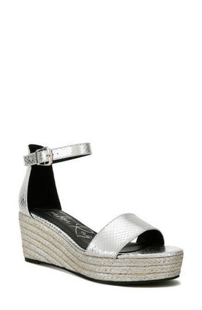London Rag Utah Platform Wedge Espadrille Sandal in Silver at Nordstrom Rack, Size 10