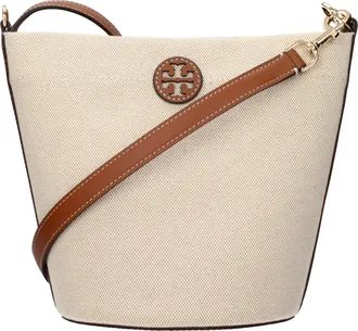 Tory Burch Beige Fabric Crossbody Womens Bag